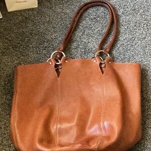 Furla Brown Leather Tote with Classic Design